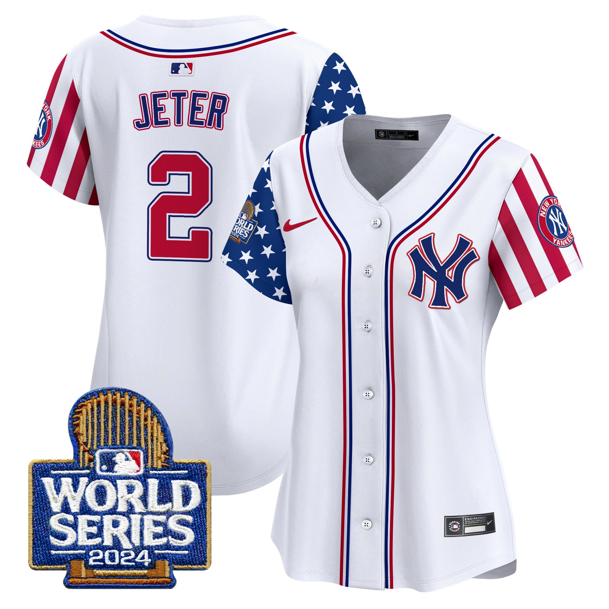 Women's Yankees American Style 2024 World Series Vapor Premier Limited Jersey - All Stitched