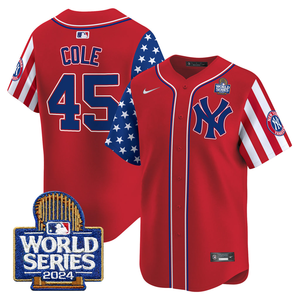 Men's Yankees American Style 2024 World Series Vapor Premier Limited Jersey V2 - All Stitched