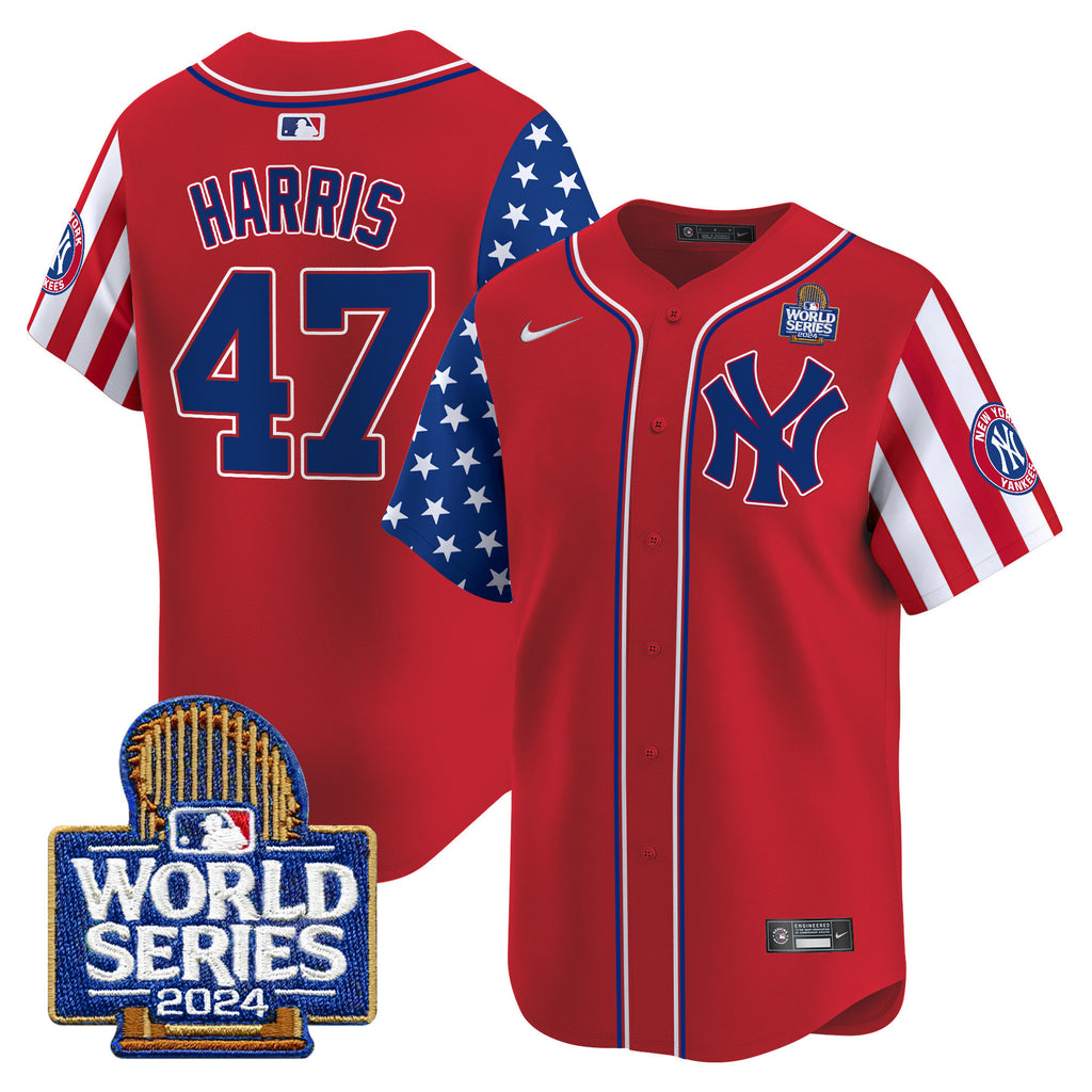 Men's Yankees American Style 2024 World Series Vapor Premier Limited Jersey V2 - All Stitched